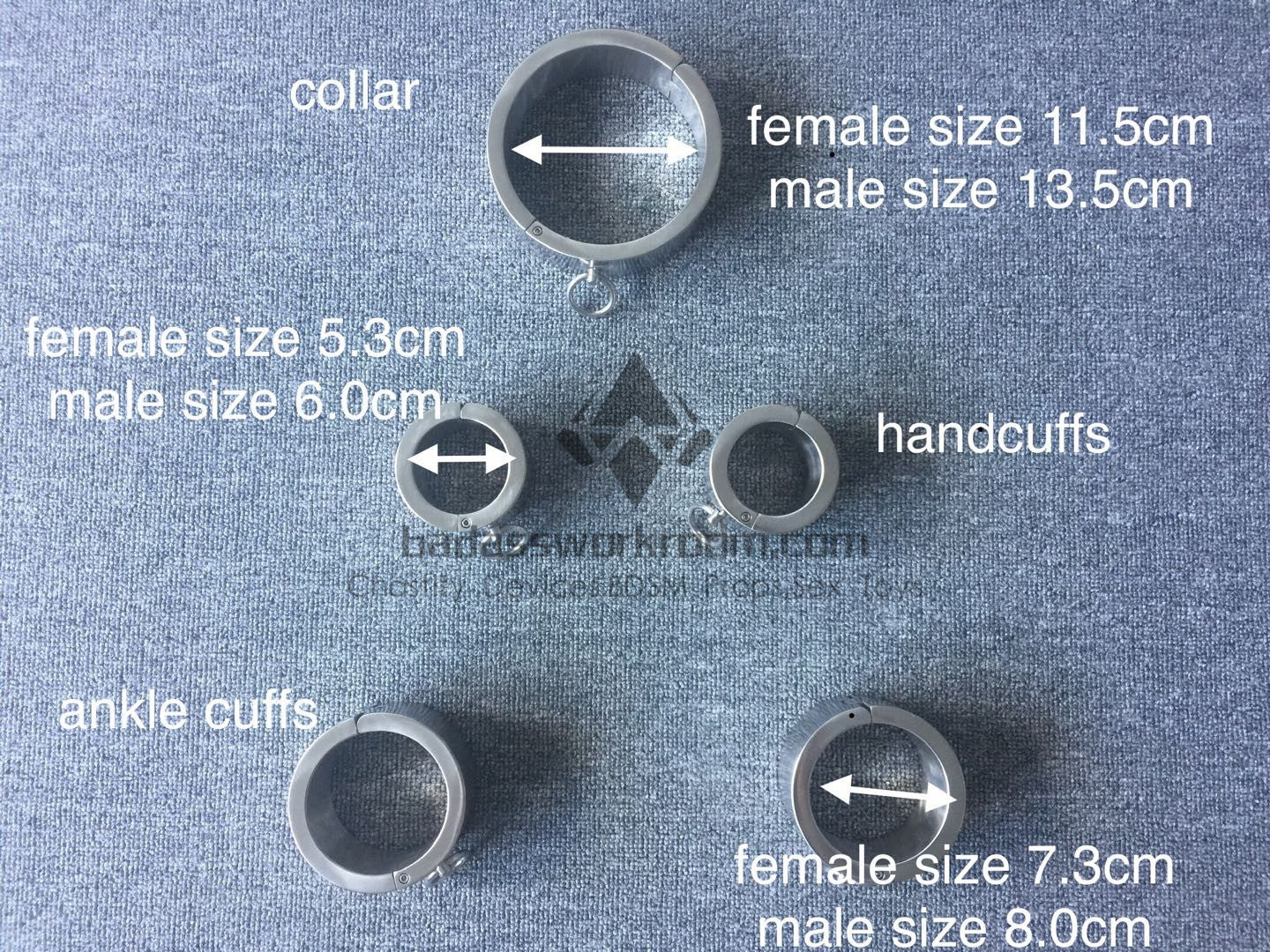 1CM Thickness Heavy Cuffs Set Steel Bondage Kit