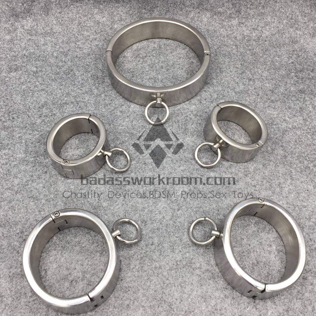 Stainless Steel 3 In 1 Restraint Cuffs Kit(screw lock)