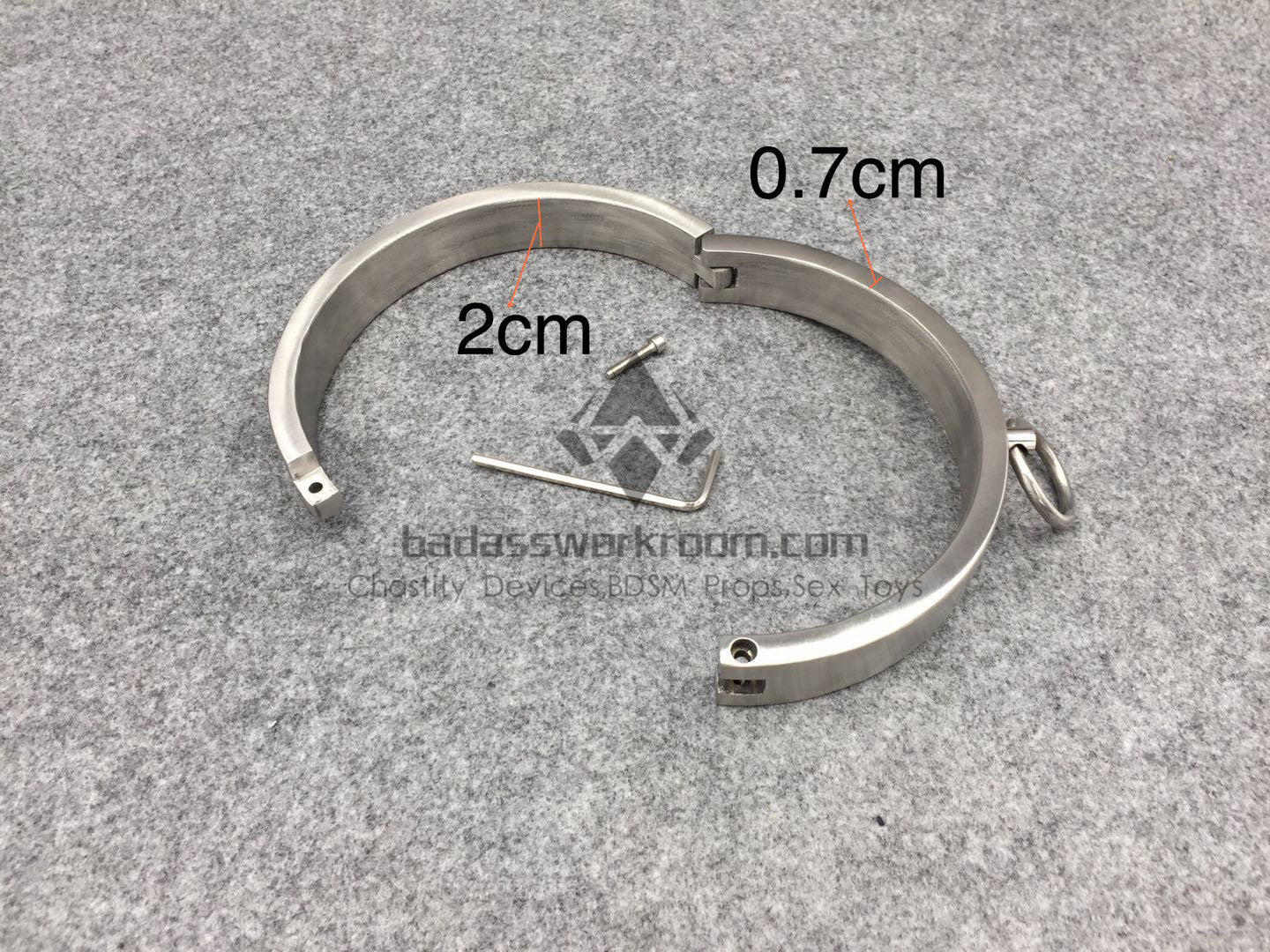 Screw Lock Stainless Steel BDSM Collar