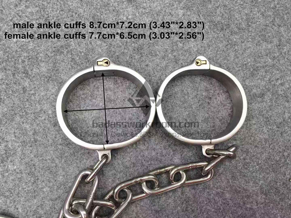 Integrated Cylinder Core Lock Chain Connected Steel Bondage 3 In 1 Kit